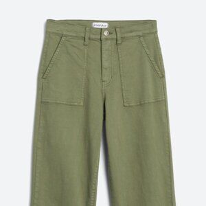 STUDIO BLUE - Wide Leg Utility Pant - Olive Green - Size 14
